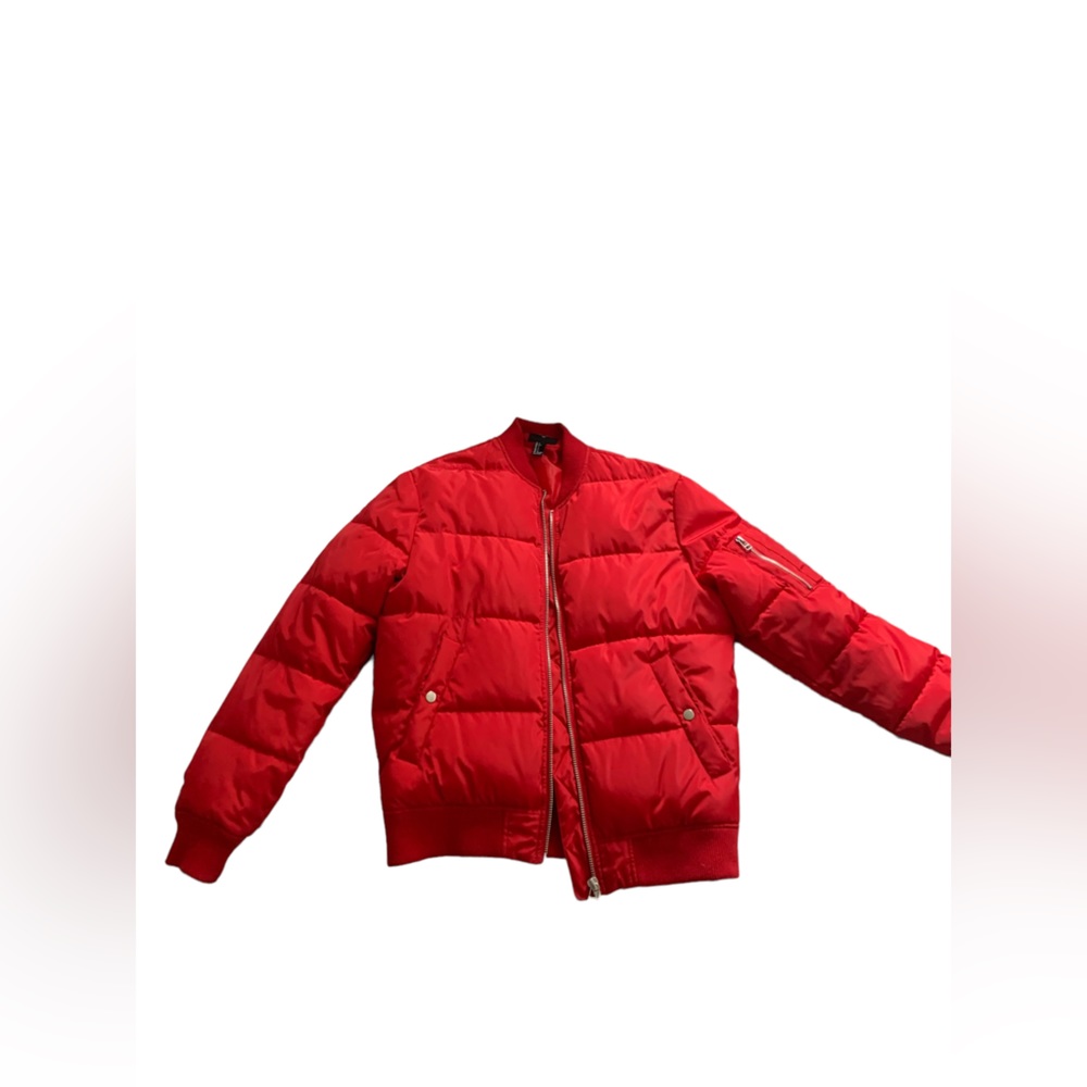 Forever 21 Red Bomber Jacket